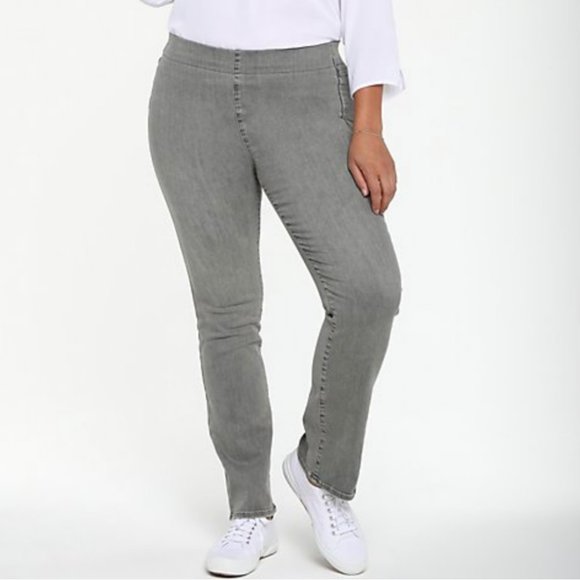NYDJ Spanspring Pull-On Slim Bootcut Jeans- Clean Barnet - Picture 1 of 13